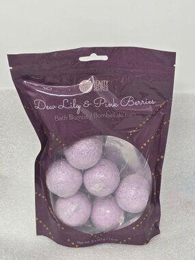 Dew Lily & Pink Berries Bath Bombs Set Of 6 40g Each By Beauty Secrets
